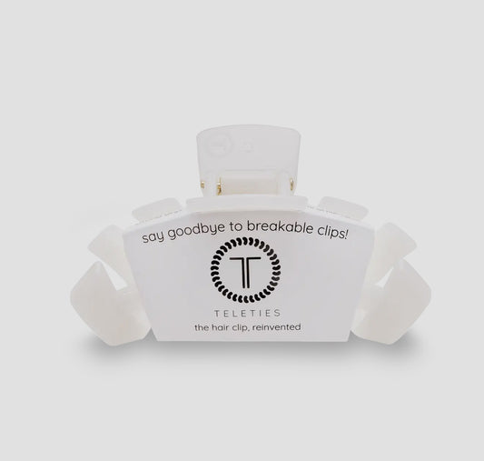 TELETIES Medium Coconut White Hair Clip