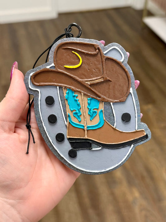 Cowboy Horseshoe Car Freshie - 50 Shades