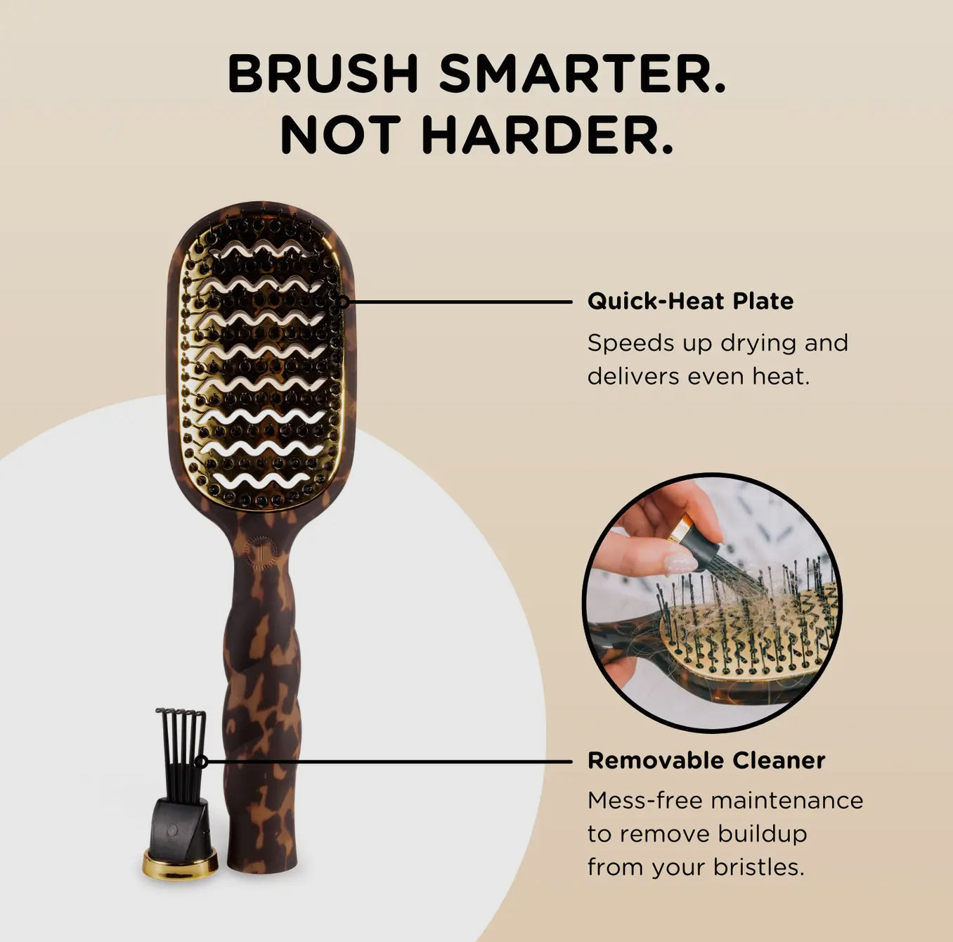 TELETIES Tortoise Vented Hair Brush
