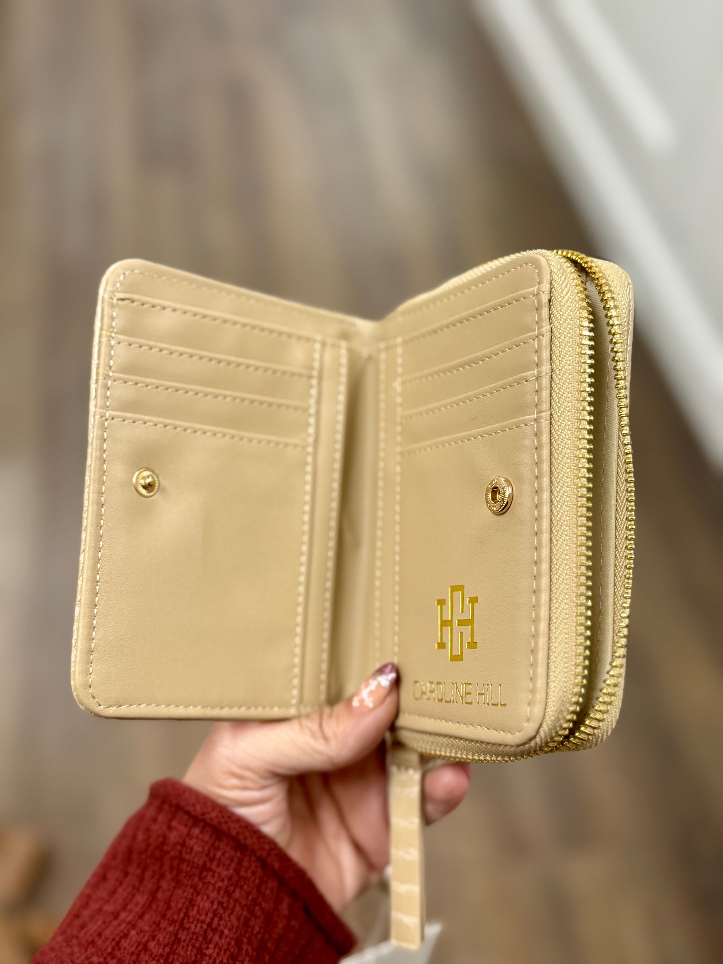 Tan Nadine Zippered Wallet