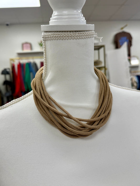 Tan Rope Strand Necklace