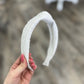 White Eyelet Headband