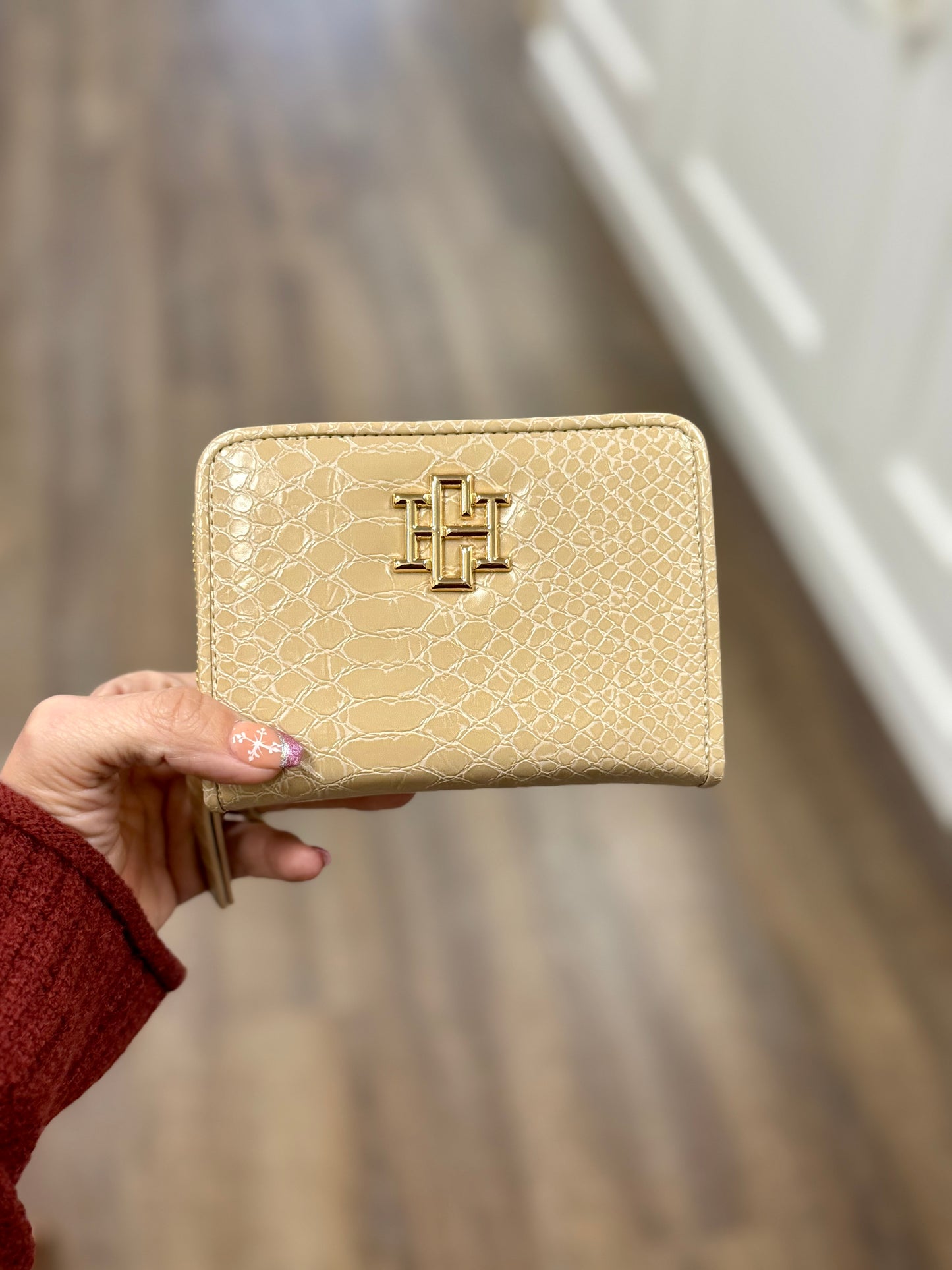 Tan Nadine Zippered Wallet