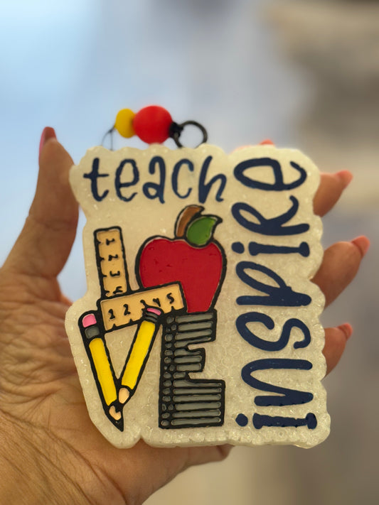 Teach Car Freshie- Vanilla Woods
