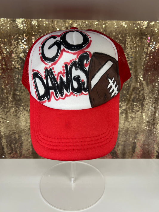 Hand Painted Dawgs Trucker Hat