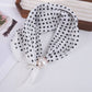 White Polka Dot Silky Bandana Scarf Necklace