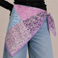 Lavender Paisley Print Square Scarf