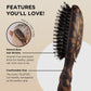 TELETIES Tortoise Boar Bristle Hair Brush