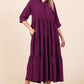 Plus Magenta Tiered Maxi Dress