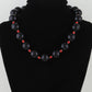 Black & Red Beaded Statement Necklace