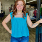 Aqua Sleeveless Top