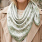 Olive Vintage Floral Silky Square Scarf