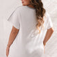 Plus White Color Block Top
