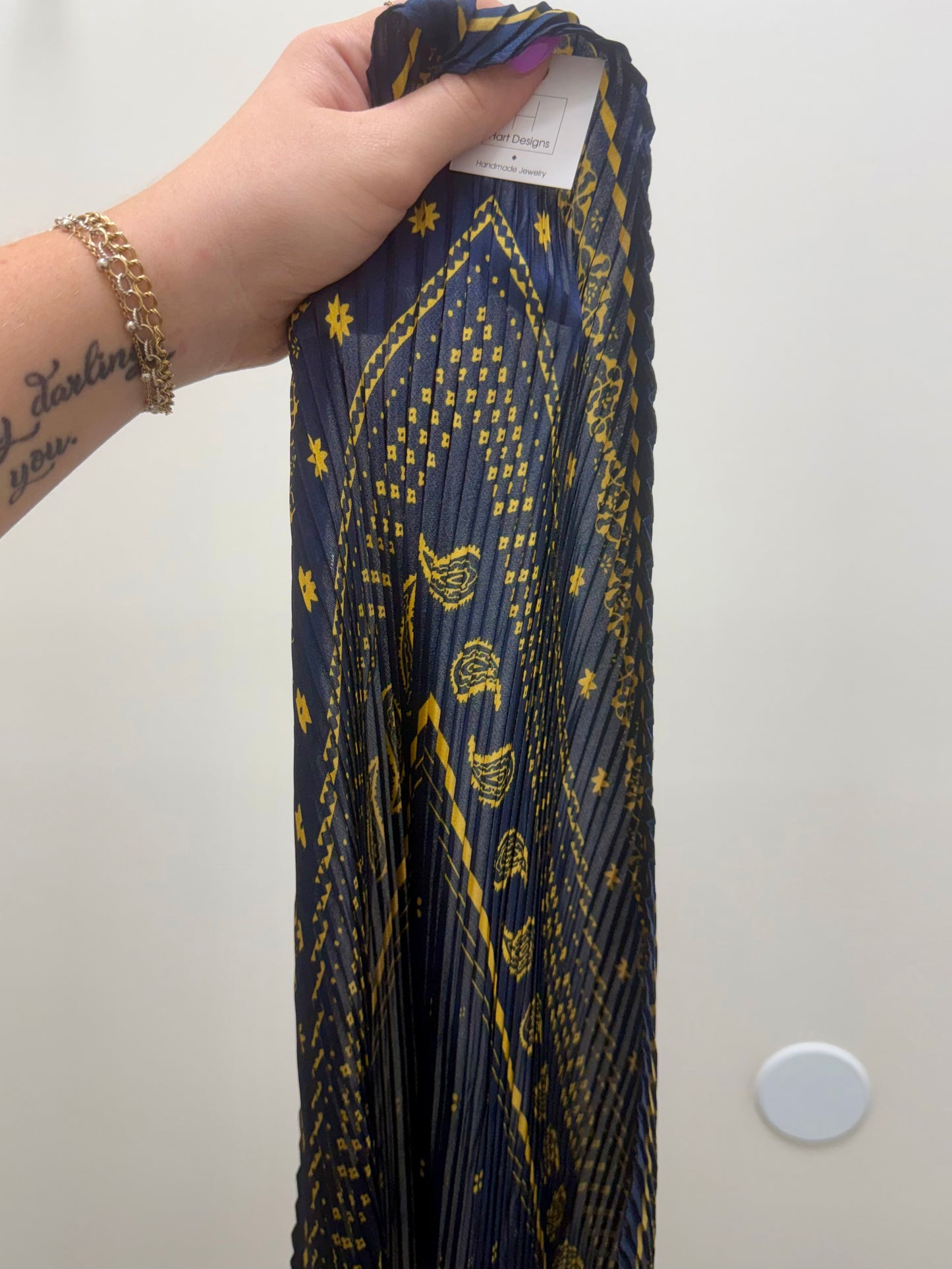 Hart Designs Navy & Gold Bandana Scarf