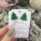 Glitter Christmas Tree Studs