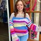 Geometric Stripe Lightweight Sweater