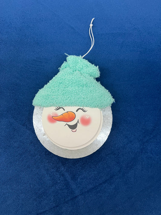 Snowman Beanie Car Freshie (Blueberry Muffin)