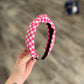 Pink Checkered Headband