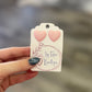 Pink Heart Studs