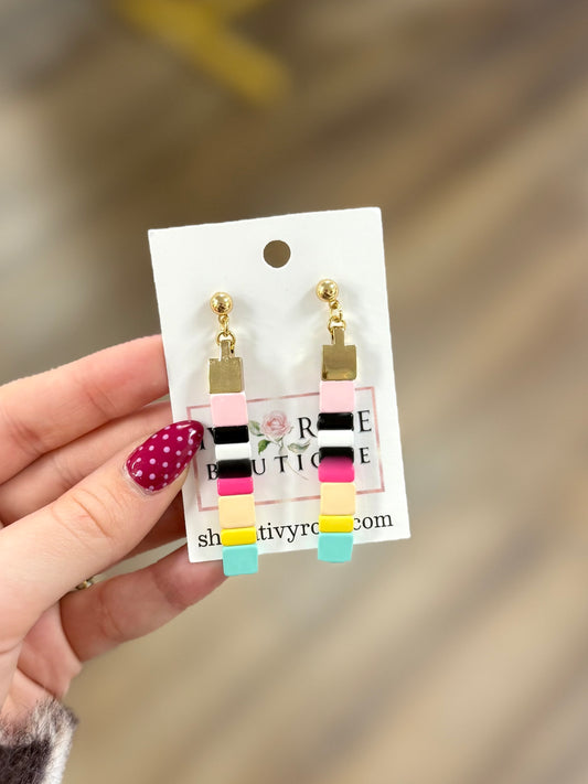 Colorblock Link Earrings