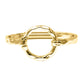 Gold Hammered Circle Hinge Bracelet