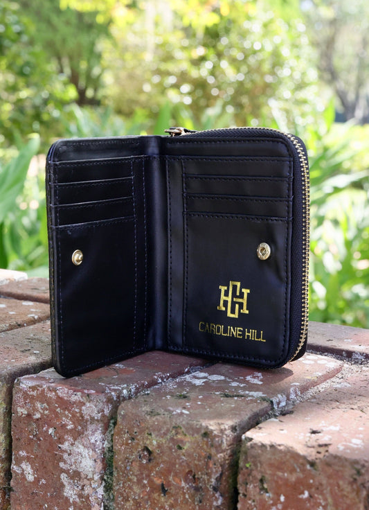 Black Nadine Zippered Wallet