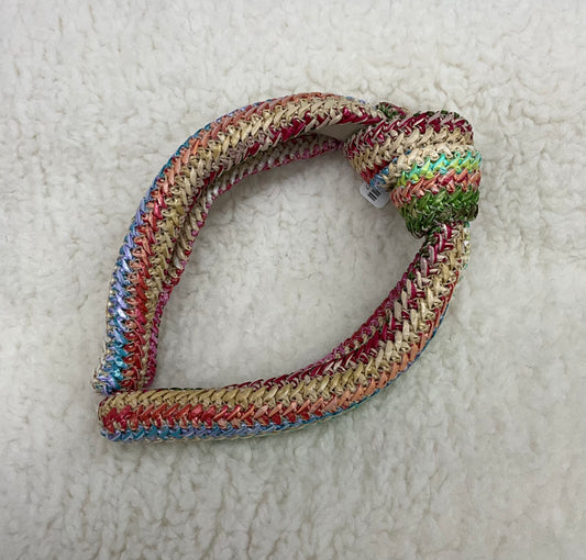 Rainbow Straw Boho Headband