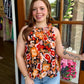 Orange Floral Halter Top
