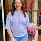 Purple Boxy Knit Button Sweater