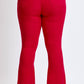 Plus Ruby Red Hyperstretch High-Rise Flare Pants