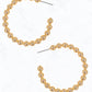 Gold Ball Open-End Hoop Earrings