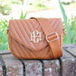 Camel Angela Quited Crossbody