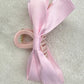 Pink Silk Ribbon Bow Claw Hairclip