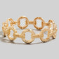 Gold Elastic Metallic Hoop Chain Bracelet