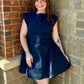 Navy Sleeveless A-Line Dress