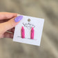 Hot Pink Crayon Studs