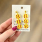 Softball Tiered Clay Earrings
