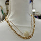 Ivory Bead Gold Chain Necklace