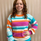 Multicolor Striped Knit Sweater