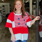 Patchwork American Flag Sweatshirt