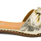 Corkys Gold Crinkle Metallic Bow Sandals