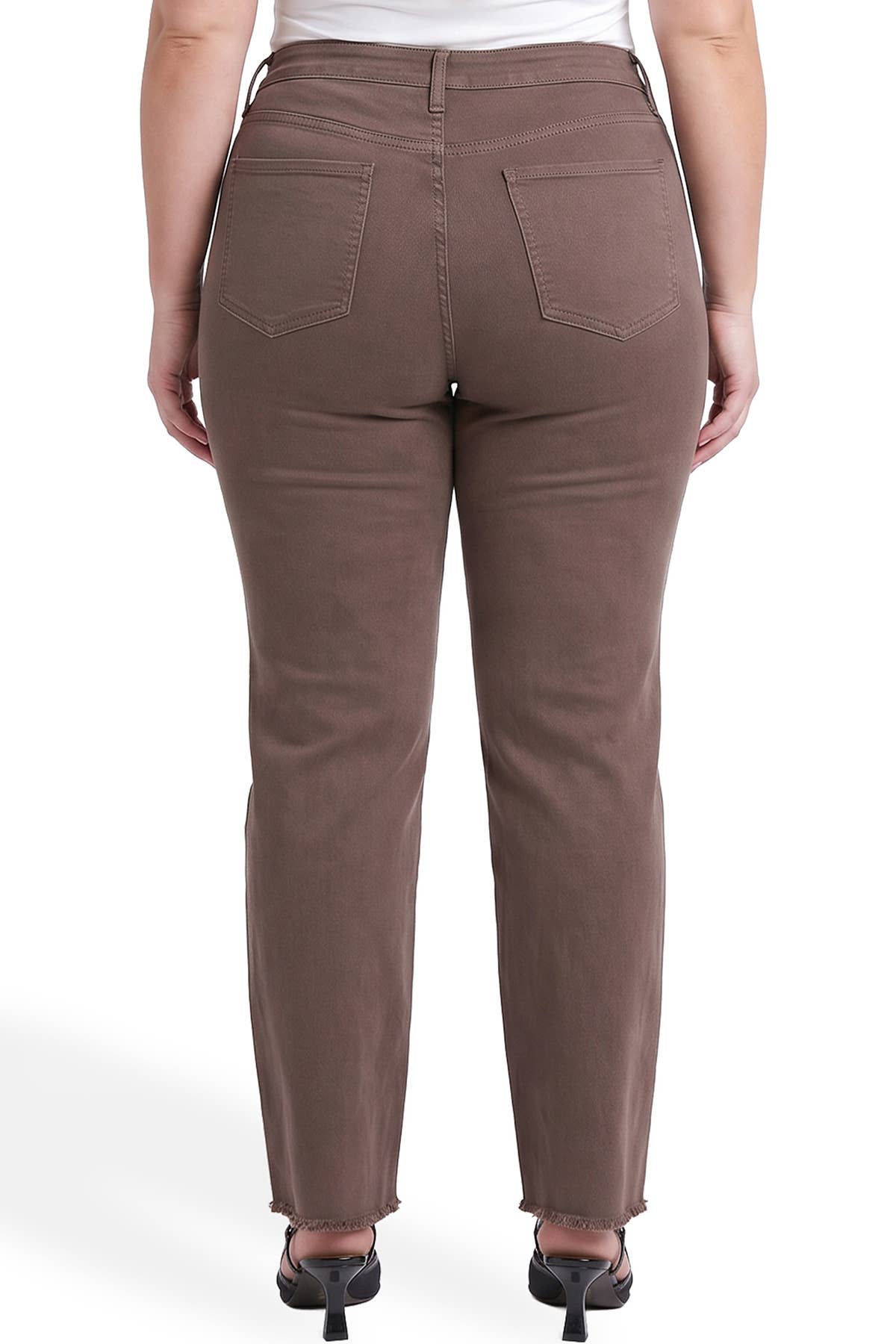 Plus Java High Rise Frayed Wide Leg Jeans