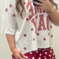 Burgundy Polka Dot Skort
