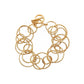 Gold Open Layered Circle Toggle Bracelet