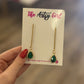 Emerald Jewel Dangle Earrings - The Artsy Girl