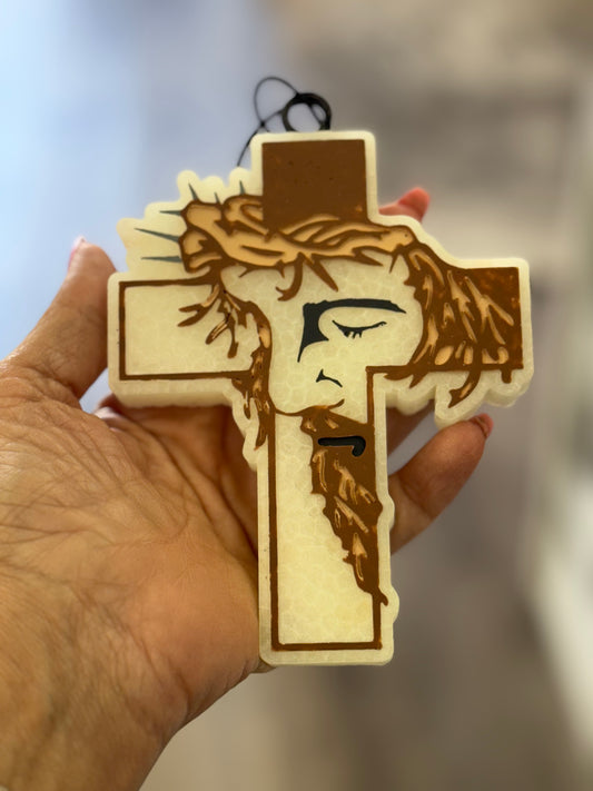 Jesus Cross Car Freshie- Ghost Stories Scent