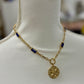 Gold & Blue Jewel Chain Necklace