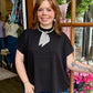 Black Mock Neck Sweater Top