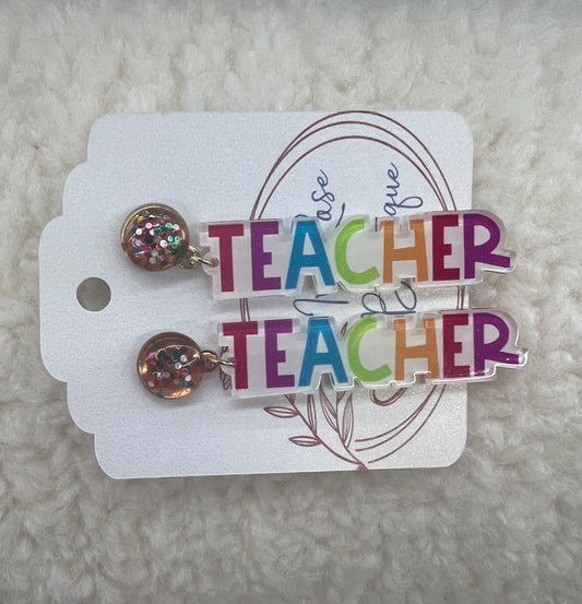 Colorful Teacher Earrings