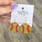 Softball Acrylic Dangles